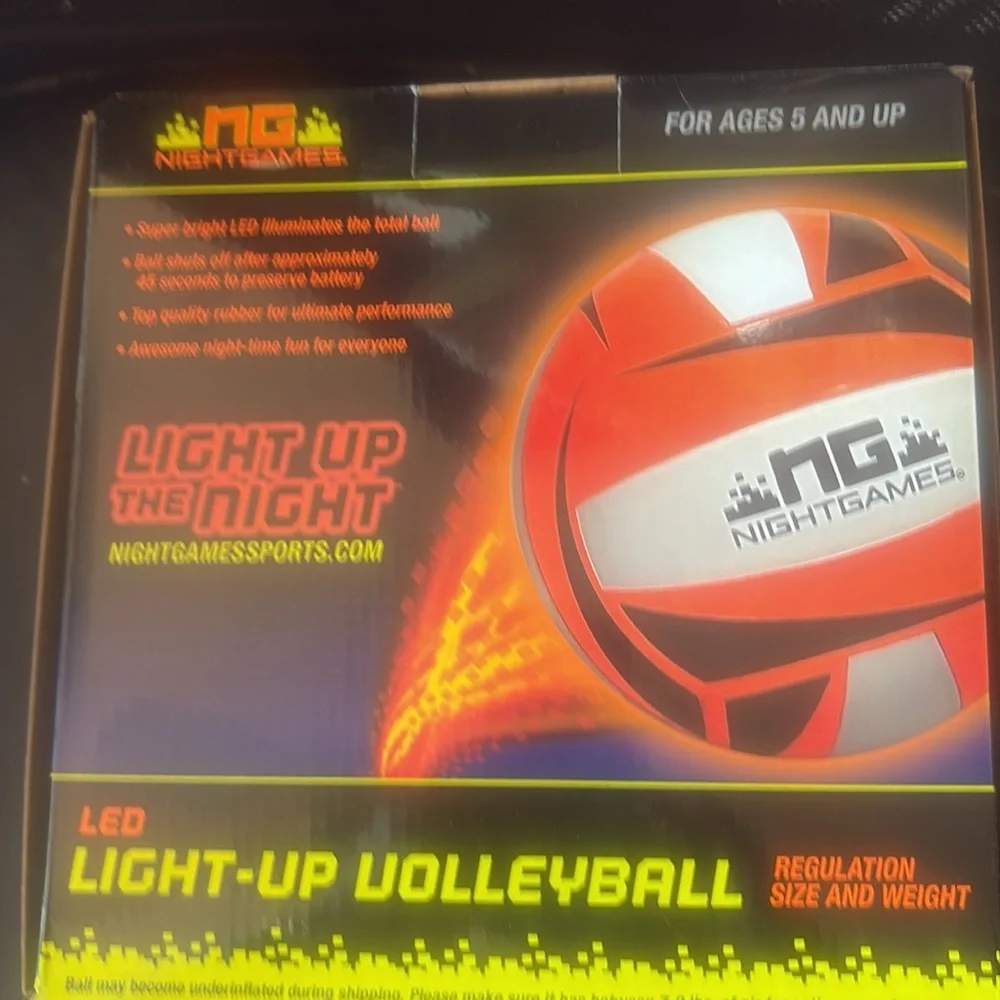 LED Light-Up Volleyball - Orange and White